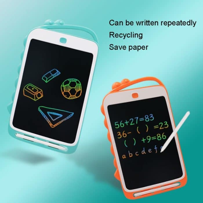 10 Zoll Cartoon Dinosaurier LCD Schreibtafel Bunte Kinder Maltafel, 10 inch (Light Pink), 10 inch (Light Blue) – Bild 6