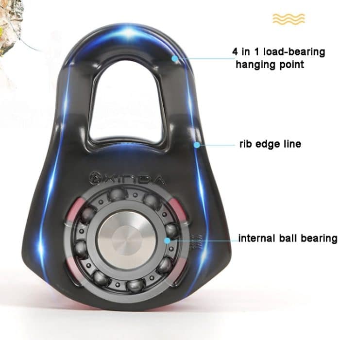 XINDA Outdoor Seilbahn mit drei Rollen überquert Klettern, Heben, Kugellager – Bild 3