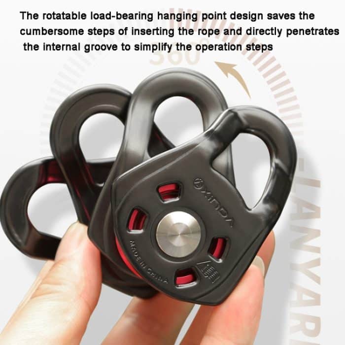 XINDA Outdoor Seilbahn mit drei Rollen überquert Klettern, Heben, Kugellager – Bild 4