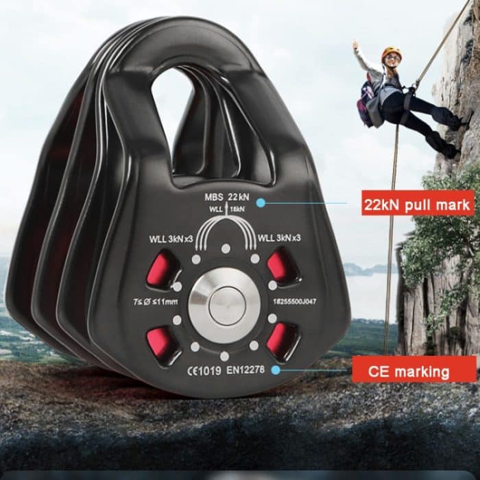 XINDA Outdoor Seilbahn mit drei Rollen überquert Klettern, Heben, Kugellager – Bild 5