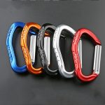 XINDA 22KN Rock Climbing Straight Quickdraw Gefederte Torschnalle Aluminiumkarabiner, XD-8126 (Blue), XD-8126 (Black), XD-8126 (Red), XD-8126 (Orange), XD-8126 (Silver) – Bild 6