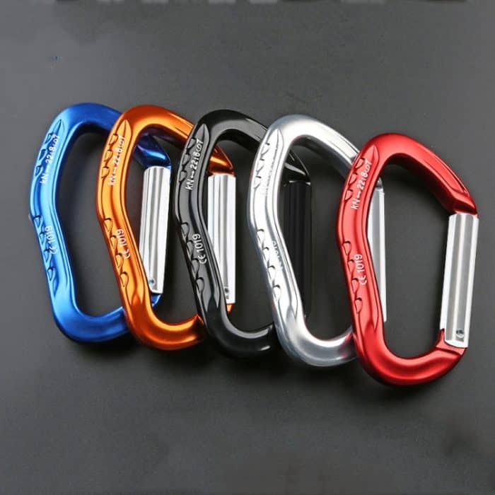 XINDA 22KN Rock Climbing Straight Quickdraw Gefederte Torschnalle Aluminiumkarabiner, XD-8126 (Blue), XD-8126 (Black), XD-8126 (Red), XD-8126 (Orange), XD-8126 (Silver) – Bild 6
