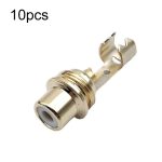 10 Stück AV-Audio-Stecker, RCA-Lotus-Buchse mit Clip, 10psc