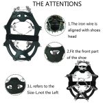 24 Zähne Outdoor Schnee Anti-Rutsch-Eiskrallen 201 Edelstahl Anti-Rutsch-Schuhüberzug, M, L – Bild 4