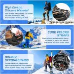 24 Zähne Outdoor Schnee Anti-Rutsch-Eiskrallen 201 Edelstahl Anti-Rutsch-Schuhüberzug, XL – Bild 7