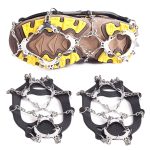 F13-3 13 Zähne Kinder Bergsteigen rutschfeste Schuhabdeckung Eis und Schnee rutschfeste Eisklauen, 13 Teeth Children (Black)