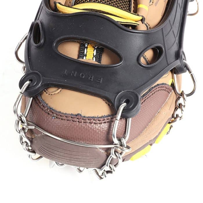 F13-3 13 Zähne Kinder Bergsteigen rutschfeste Schuhabdeckung Eis und Schnee rutschfeste Eisklauen, 13 Teeth Children (Black) – Bild 5