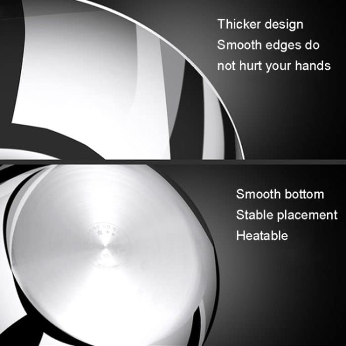 Kacheeg 316 Edelstahlbecken, Lebensmittelqualität, verdicktes Küchenknetbecken, Größe:, 24cm, 26cm, 28cm, 30cm, 32cm – Bild 5