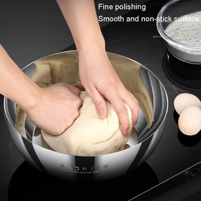 Kacheeg 316 Edelstahlbecken, Lebensmittelqualität, verdicktes Küchenknetbecken, Größe:, 24cm, 26cm, 28cm, 30cm, 32cm – Bild 6