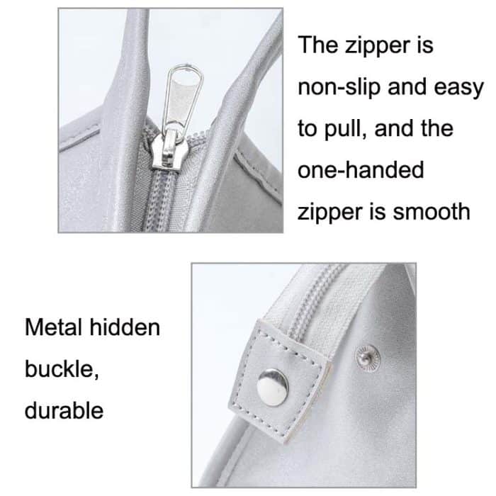 Für Dyson Haartrockner Aufbewahrungspaket Haarrollen-Schutzhülle, Black, Gray, Pink, Silver, Emerald Green, Shiny Stone Black, Color White – Bild 4