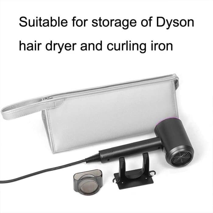 Für Dyson Haartrockner Aufbewahrungspaket Haarrollen-Schutzhülle, Black, Gray, Pink, Silver, Emerald Green, Shiny Stone Black, Color White – Bild 6