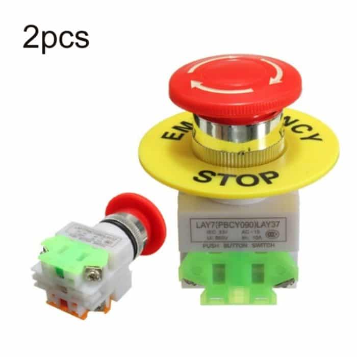 TBD0603495601A.jpg 2 Stück LAY37-11ZS Aufzugs-Not-Aus-Pilzkopfknopf, LAY37-11ZS – Bild 1