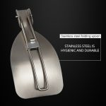 Klappbarer Bratspatel aus Edelstahl 304, tragbares Geschirr für Outdoor-Camping – Bild 4