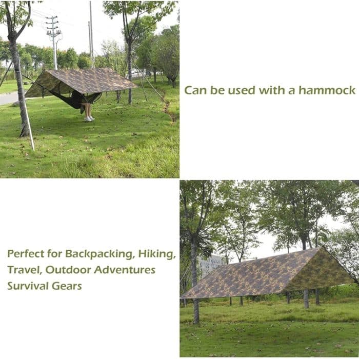 Wasserdichte Zeltplane, quadratisches Vordach, Polyester-Sonnenschutz-Bodenmatte, 3X3m, 3X4m, 3X5m – Bild 3