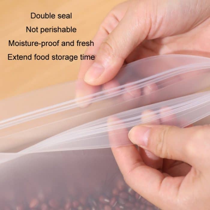 10 Stück EVA-Kühlschrank, wiederverwendbare Lebensmittel, luftdicht, Aufbewahrungsbeutel, Größe:, Small, Medium, Large, Extra Large – Bild 3