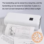 Tragbarer Thermodrucker für Zuhause, kleines Telefon, Büro, kabellos, Papier mit falschen Fragen, Stil:, Bluetooth Edition+50pcs A4 Paper, Bluetooth Edition+100pcs A4 Paper, Bluetooth Edition+200pcs A4 Paper, Bluetooth Edition+500pcs A4 Paper... – Bild 6