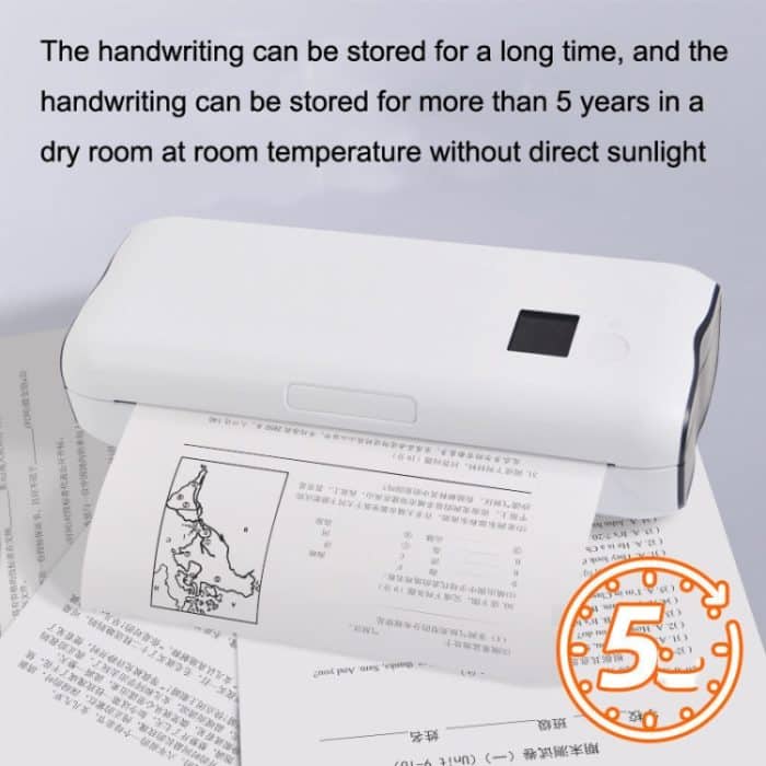 Tragbarer Thermodrucker für Zuhause, kleines Telefon, Büro, kabellos, Papier mit falschen Fragen, Stil:, Bluetooth Edition+50pcs A4 Paper, Bluetooth Edition+100pcs A4 Paper, Bluetooth Edition+200pcs A4 Paper, Bluetooth Edition+500pcs A4 Paper... – Bild 6