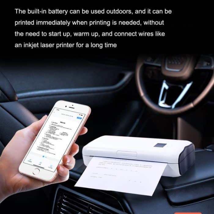 Tragbarer Thermodrucker für Zuhause, kleines Telefon, Büro, kabellos, Papier mit falschen Fragen, Stil:, Bluetooth Edition+50pcs A4 Paper, Bluetooth Edition+100pcs A4 Paper, Bluetooth Edition+200pcs A4 Paper, Bluetooth Edition+500pcs A4 Paper... – Bild 7