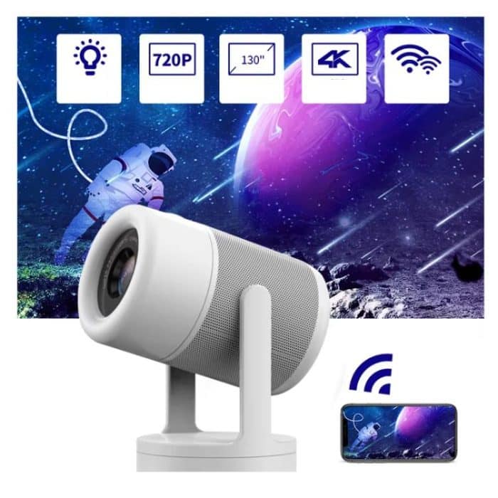 J1 1280 X 720P Projektor WiFi 6 Android 11 System unterstützt Spiegelbildschirm, EU Plug, US Plug, UK Plug, AU Plug – Bild 2