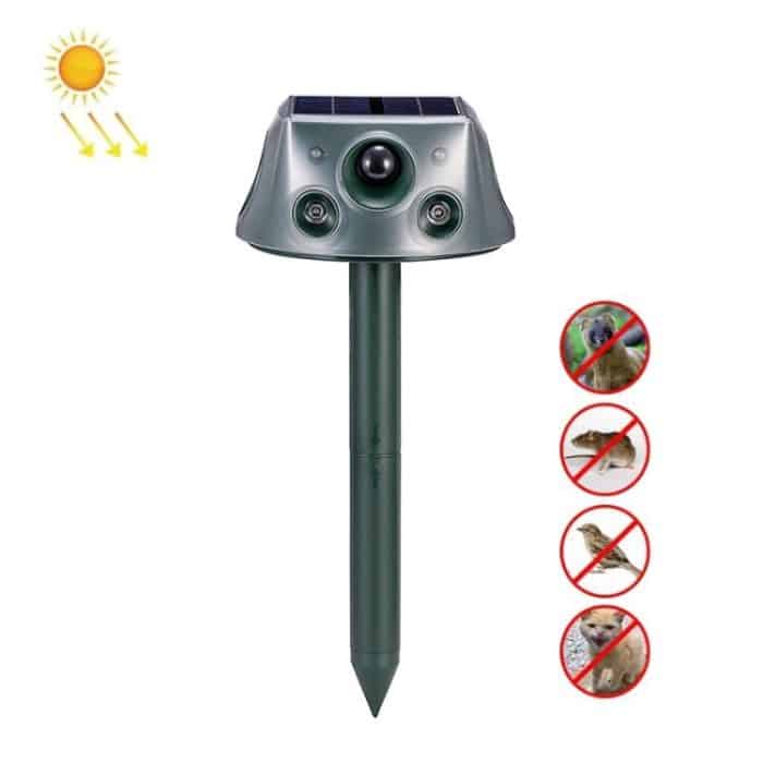 SK031 Vierseitiger Solar-Tiervertreiber, Vogelvertreiber, Ultraschall-Rattenvertreiber, Rat Repeller – Bild 1