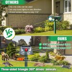 SK031 Vierseitiger Solar-Tiervertreiber, Vogelvertreiber, Ultraschall-Rattenvertreiber, Rat Repeller – Bild 8