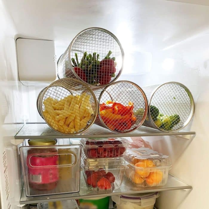 Outdoor-Grillkäfig aus Edelstahl, rundes Netzrohr, 20cm With Hook, 30cm With Hook – Bild 6