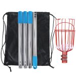 Luft-Obstpflücker aus Edelstahl, Obstpflücker, With Rod 4 Sections 1.6m, With Rod 6 Sections 2.4m, With Rod 9 Sections 3.6m, With Rod 10 Sections 4m