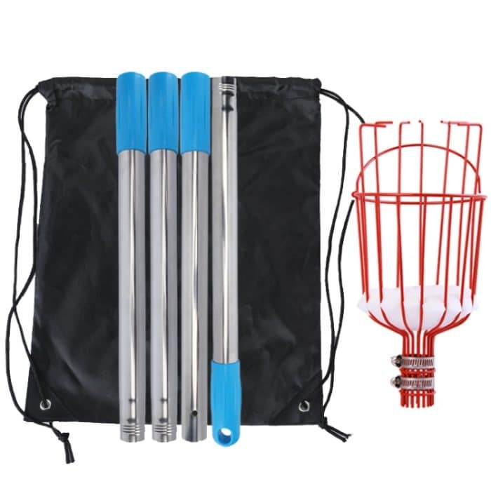 Luft-Obstpflücker aus Edelstahl, Obstpflücker, With Rod 4 Sections 1.6m, With Rod 6 Sections 2.4m, With Rod 9 Sections 3.6m, With Rod 10 Sections 4m – Bild 1