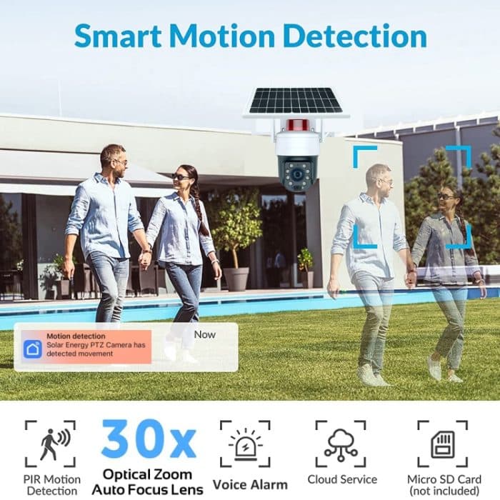 RH-Q10 Graffiti 5MP Wifi Wireless Solarkamera 30X Optischer Zoom Auto Tracking Patrouille IP66 Wasserdicht – Bild 6
