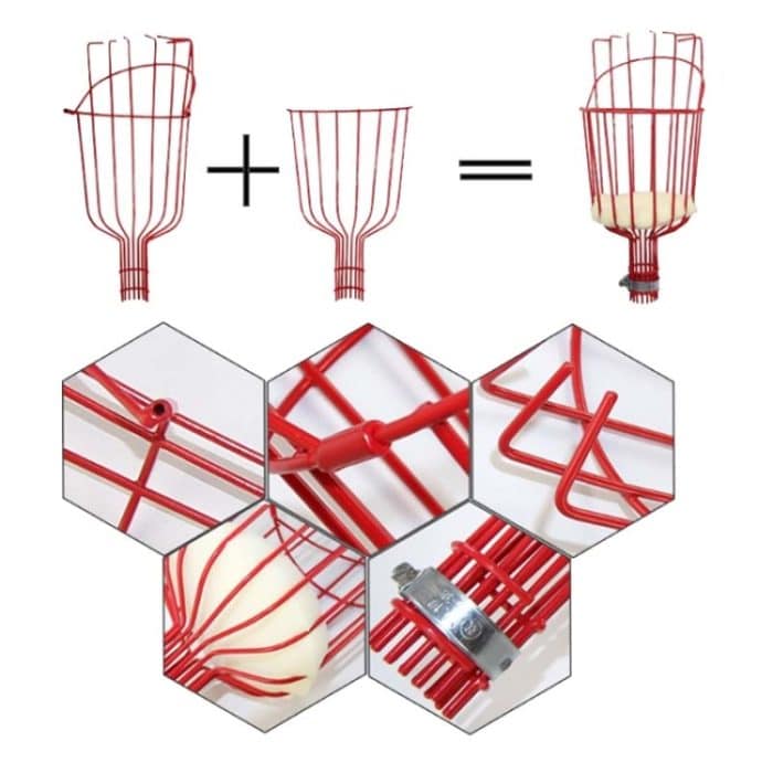 Demontage Obstpflückwerkzeuge Gartenobstpflückgerät, Without Rod (Red), Without Rod (Blue) – Bild 5