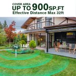 SK628 Solarbetriebener Tiervertreiber, 360-Grad-Blitzlicht, Vogelvertreiber, Ultraschall-Rattenvertreiber, Bird Repeller – Bild 12