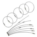 JJ11087 10 stücke Edelstahl Drahtring Schlüsselanhänger Drahtkette Schlüsselanhänger – Bild 2