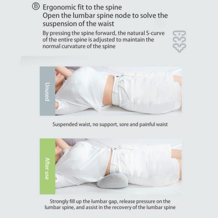 Lendenkissen aus Memory-Baumwolle, Schlaf-Taillenstütze, Lendenkissen, schwangeres Beckenkissen, Light Grey, Dark Gray, Pink – Bild 7