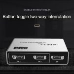 8K 60HZ 1,4V 2 In 1 Out DP Bidirektionaler Umschalter, Grey – Bild 3