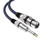 Blaues und schwarzes Net TRS 6,35-mm-Stecker auf Caron-Buchse, Mikrofon-XLR-Balance-Kabel, 0.5m, 1m, 1.8m, 3m, 5m, 8m, 10m, 12m, 15m, 20m – Bild 2
