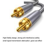 RCA-Koaxial-HIFI-Digital-Audiokabel aus reinem Kupfer, SPDIF-Subwoofer-Lautsprecherkabel, 1m, 1.5m, 2m, 3m, 5m, 10m, 15m – Bild 2