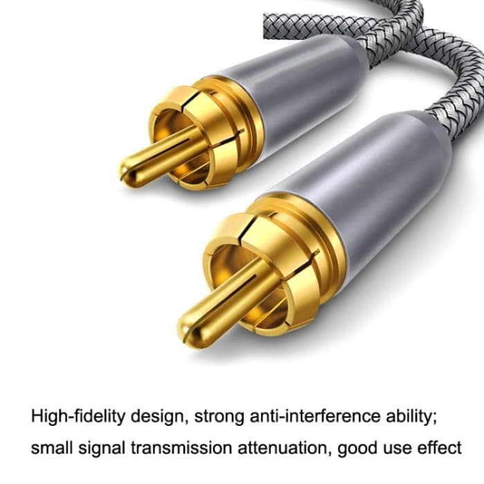 RCA-Koaxial-HIFI-Digital-Audiokabel aus reinem Kupfer, SPDIF-Subwoofer-Lautsprecherkabel, 1m, 1.5m, 2m, 3m, 5m, 10m, 15m – Bild 2