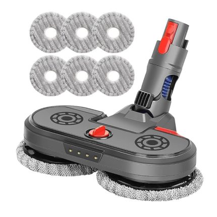Staubsauger Elektrischer Wischkopf Integrierter Wassertank mit 6 Lappen, For Dyson V7 V8 V10 V11, For Dyson V15