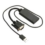 HD55Y VGA-zu-HDMI-Adapterkabel VGA+USB-zu-HD-1080P-Konverter mit Netzteil, VGA+USB To HDMI