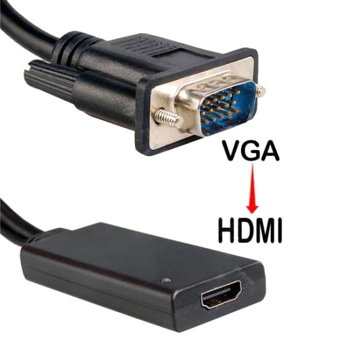 HD55Y VGA-zu-HDMI-Adapterkabel VGA+USB-zu-HD-1080P-Konverter mit Netzteil, VGA+USB To HDMI – Bild 4