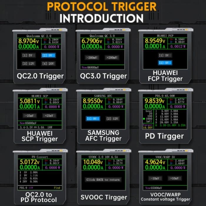 FNIRSI FNB48P USB-Handy-Gleichstrom-Ladegerät-Detektor, Farbe:, Bluetooth Blue, Without Bluetooth Black – Bild 9