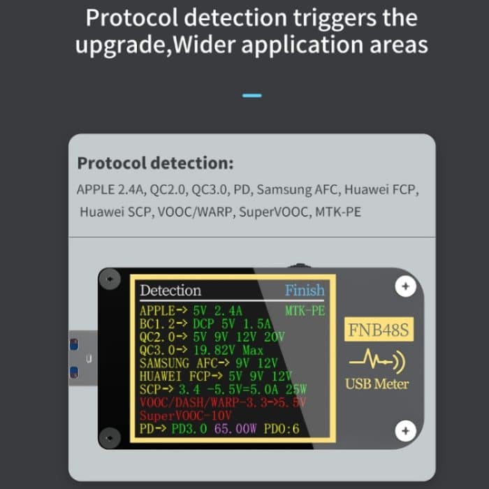 FNIRSI FNB48S USB-Spannungsamperemeter, multifunktionaler Schnellladetester, FNB48S Bluetooth, FNB48S Without Bluetooth – Bild 13