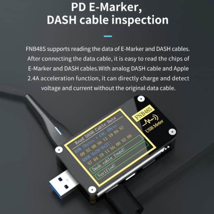 FNIRSI FNB48S USB-Spannungsamperemeter, multifunktionaler Schnellladetester, FNB48S Bluetooth, FNB48S Without Bluetooth – Bild 16