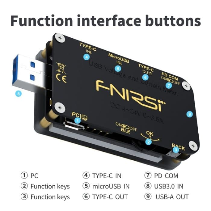 FNIRSI FNB48S USB-Spannungsamperemeter, multifunktionaler Schnellladetester, FNB48S Bluetooth, FNB48S Without Bluetooth – Bild 7