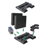 Für PS4 / PS4 Slim / PS4 Pro Lüfterständer Konsole Vertikalständerkühler mit Dual-Controller-Ladegerät, JL-P1908 – Bild 2