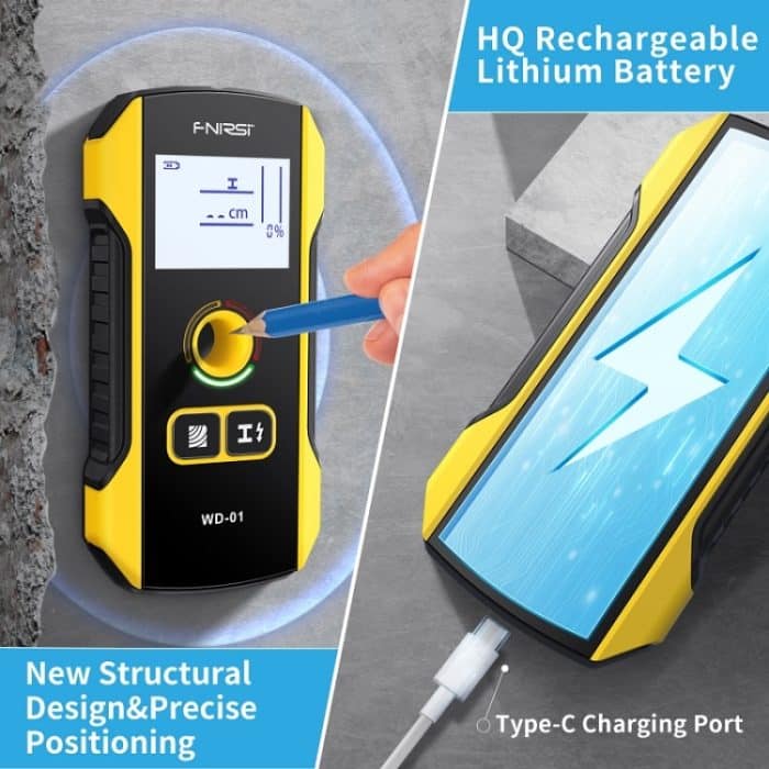 FNIRSI WD-01 Multifunktionaler lasttragender Wanddraht-Metalldetektor Dark Line Scanner – Bild 6