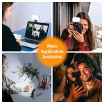 BL01 Wiederaufladbare Videokonferenzbeleuchtung mit stufenloser Dimmung in drei Farbtemperaturen – Bild 7