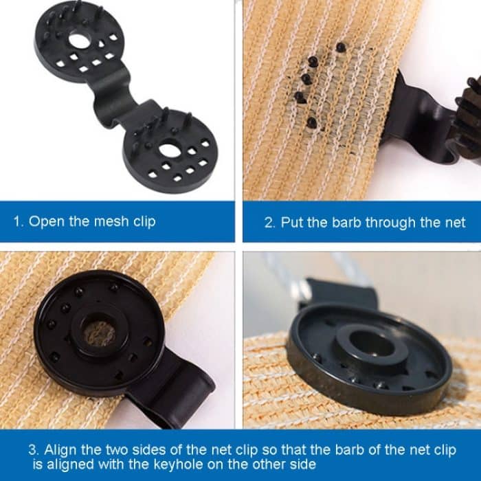 50 Stück Sonnenschutznetz-Clip, Gartengewächshausnetz, Schattentuch-Befestigung, Round Type – Bild 4