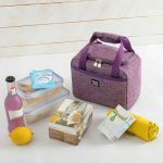 Tragbare Lunchtasche, wärmeisolierte Lunchbox, Tragetasche, Kühltasche, 24  x 17 x 14cm – Bild 7
