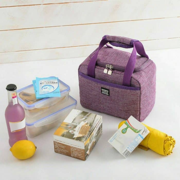 Tragbare Lunchtasche, wärmeisolierte Lunchbox, Tragetasche, Kühltasche, 24  x 17 x 14cm – Bild 7